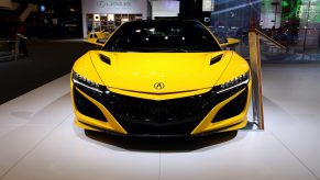 2020 Acura NSX head-on shot in yellow