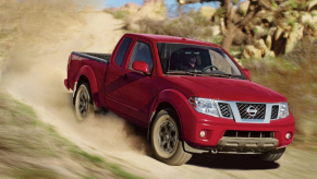 The 2019 Nissan Frontier in the dirt