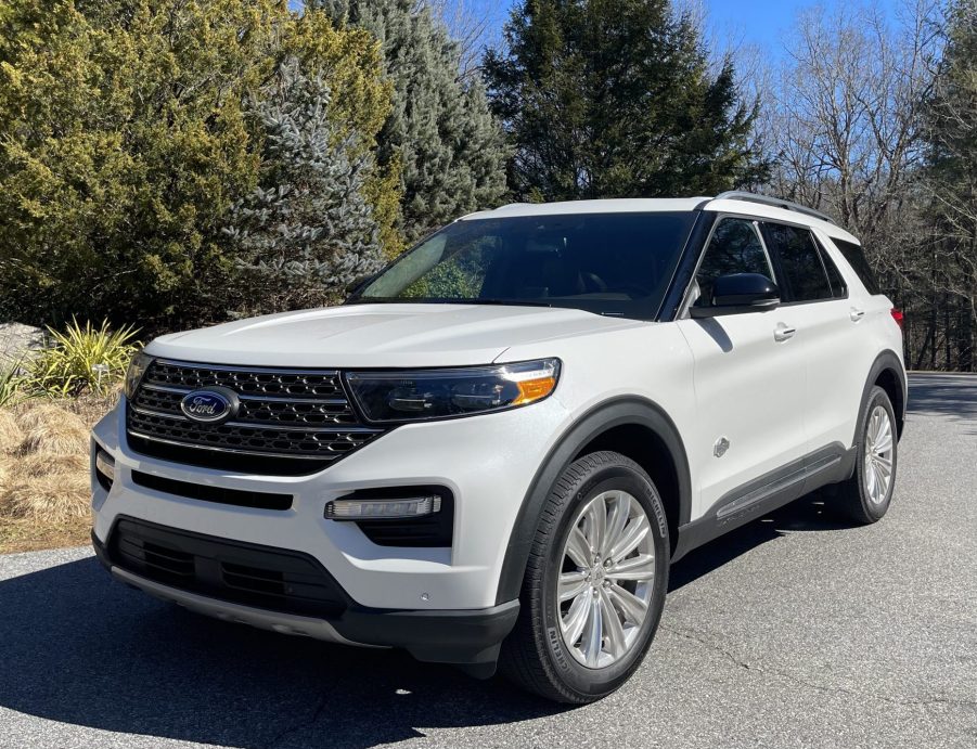 The 2021 Ford Explorer parked near trees