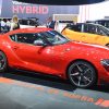 2021 Toyota Supra in red at a car show