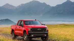 2022 Chevy Silverado LT Trail Boss on a gravel road