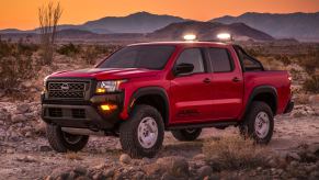 The 2022 Nissan Frontier Hardbody concept in the desert