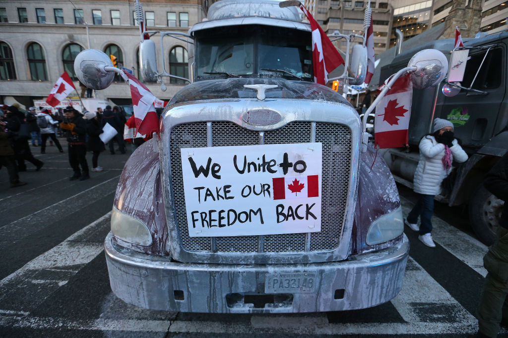 Canada truck protesters 