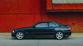 A black BMW E36 M3 shot in profile