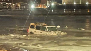 2021 Ford Bronco sinking in a river