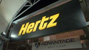 Hertz Rental Car sign