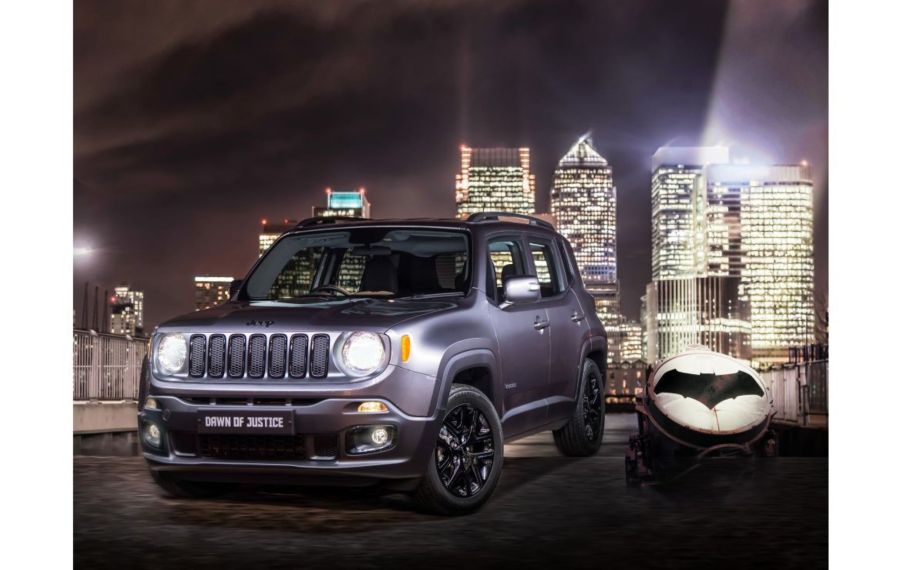 The Jeep Renegade 'Dawn of Justice' limited edition model promoting the Warner Bros. film 'Batman v Superman'