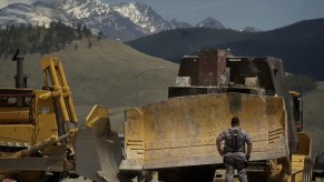 Marvin Heemeyer's Killdozer in Granby, Colorado, on June 5, 2004