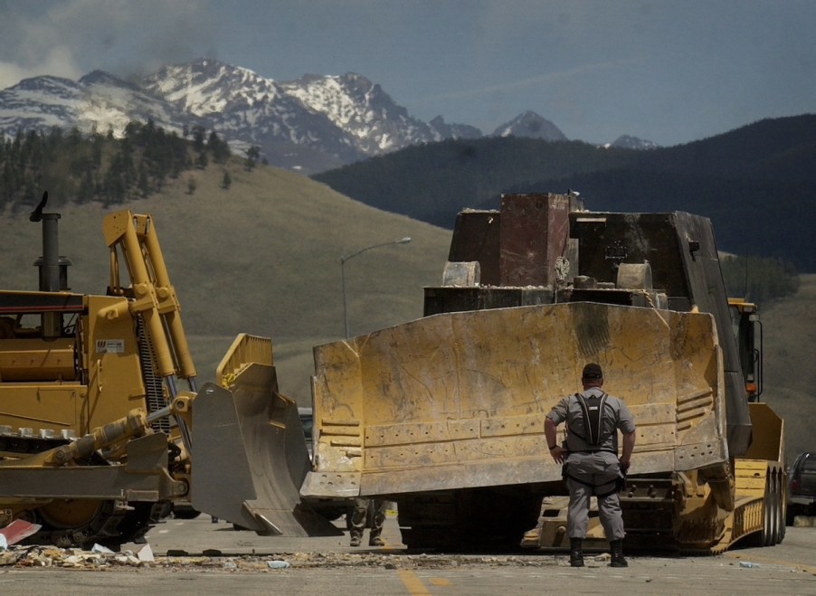 Marvin Heemeyer's Killdozer in Granby, Colorado, on June 5, 2004