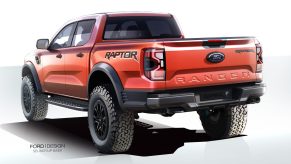 Next-Gen Ford Ranger Raptor shot from behind