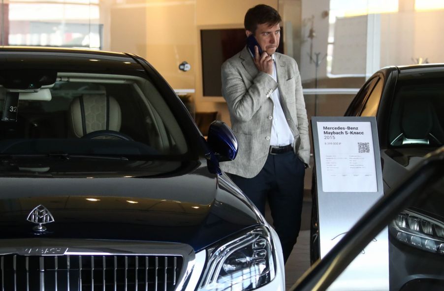 A potential unhappy car buyer at a dealership.