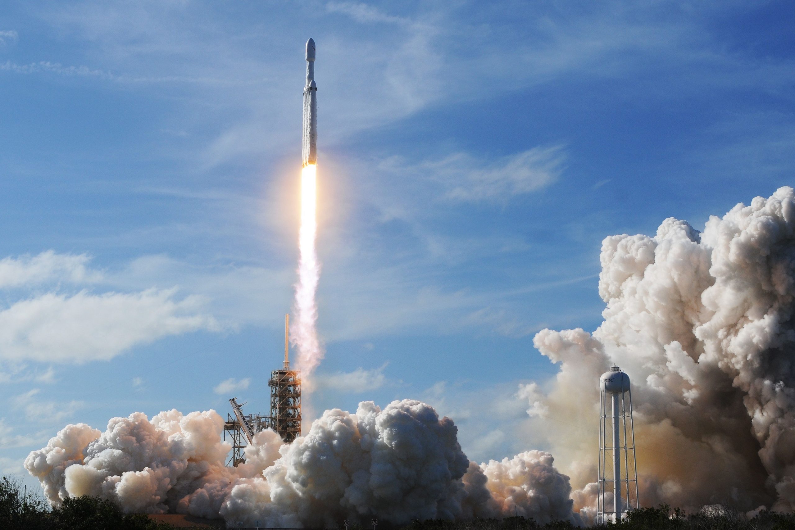 SpaceX Falcon 9 during its launch in Florida