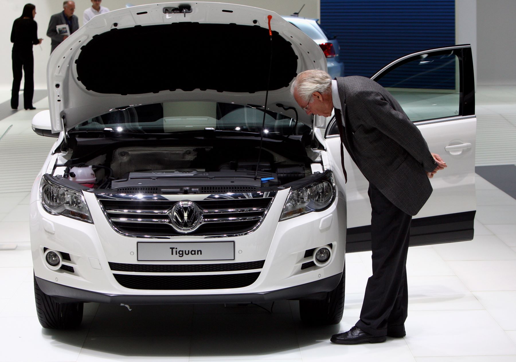 A Volkswagen Tiguan on display at the 2009 Geneva Motor Show in Switzerland