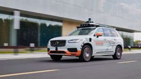 Volvo autonomous self-driving vehicle fleet testing with DiDi