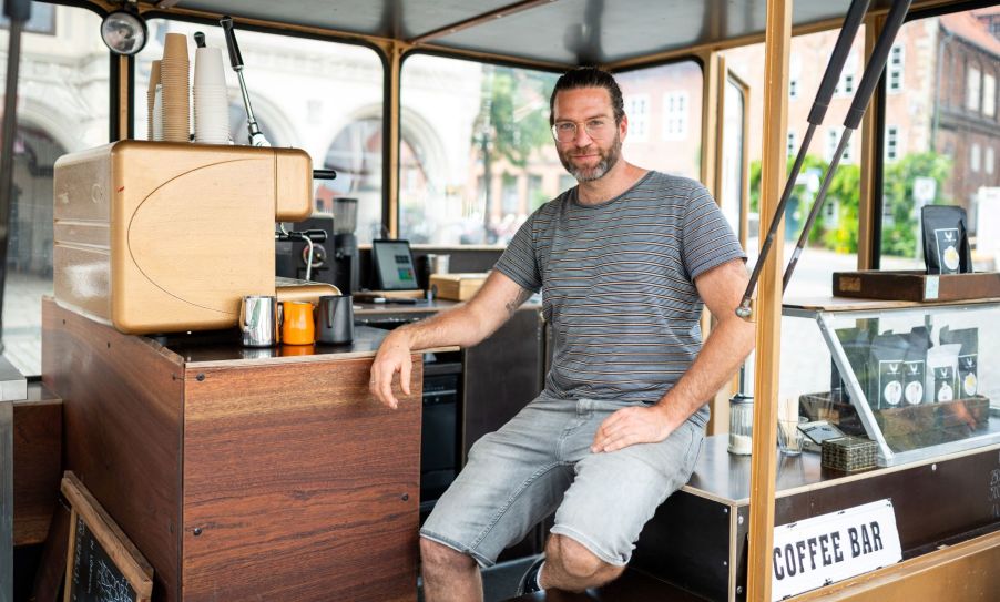 A coffee bar car in Saxony, Germany owned by Peter Eichelmann