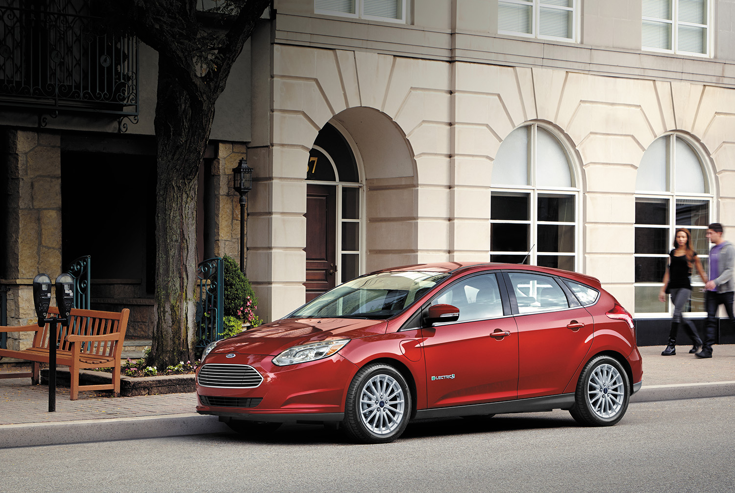 Drive side shot of 2017 Ford Focus Electric Vehicle