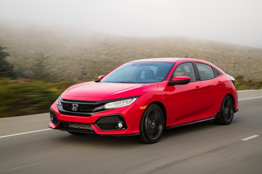 2019 Honda Civic Hatchback in red