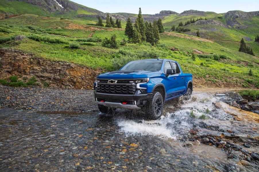 The 2022 Chevy Silverado ZR2 off-roading