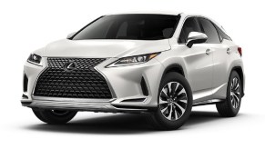 A white 2022 Lexus RX against a white background.