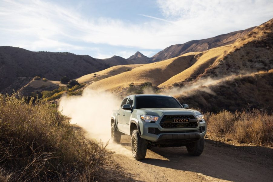 2022 Toyota Tacoma on a dirt road