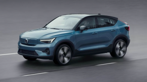 The 2022 Volvo C40 Recharge on the road