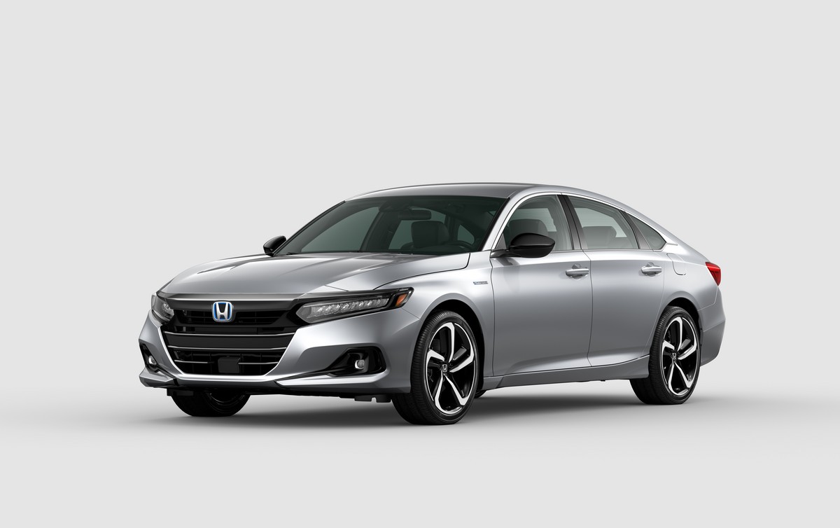 Stock image of a silver 2022 Honda Accord Sport sedan