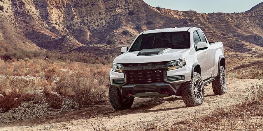 The 2022 Chevy Colorado can do well off-road with the ZR2 package.