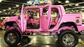 Britney Spears' pink Hummer H2 used for the 'Do Somethin' music video