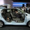 The interior of a Chevy Bolt EV and its under the floor battery that provide electric driving range