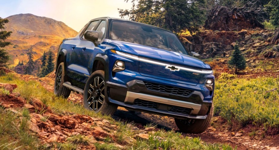 The 2024 Chevy Silverado EV off-roading