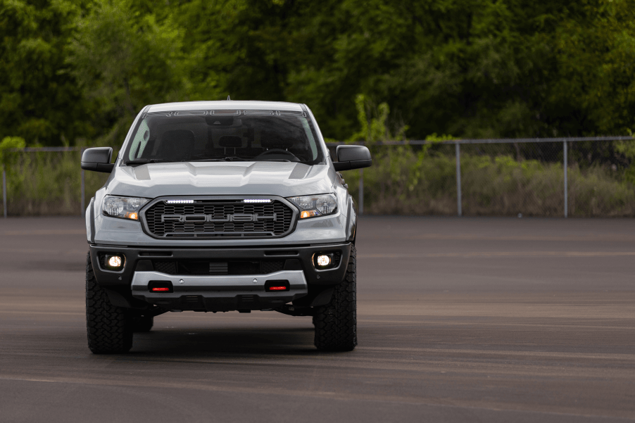 The front of the 2022 Ford Ranger Roush