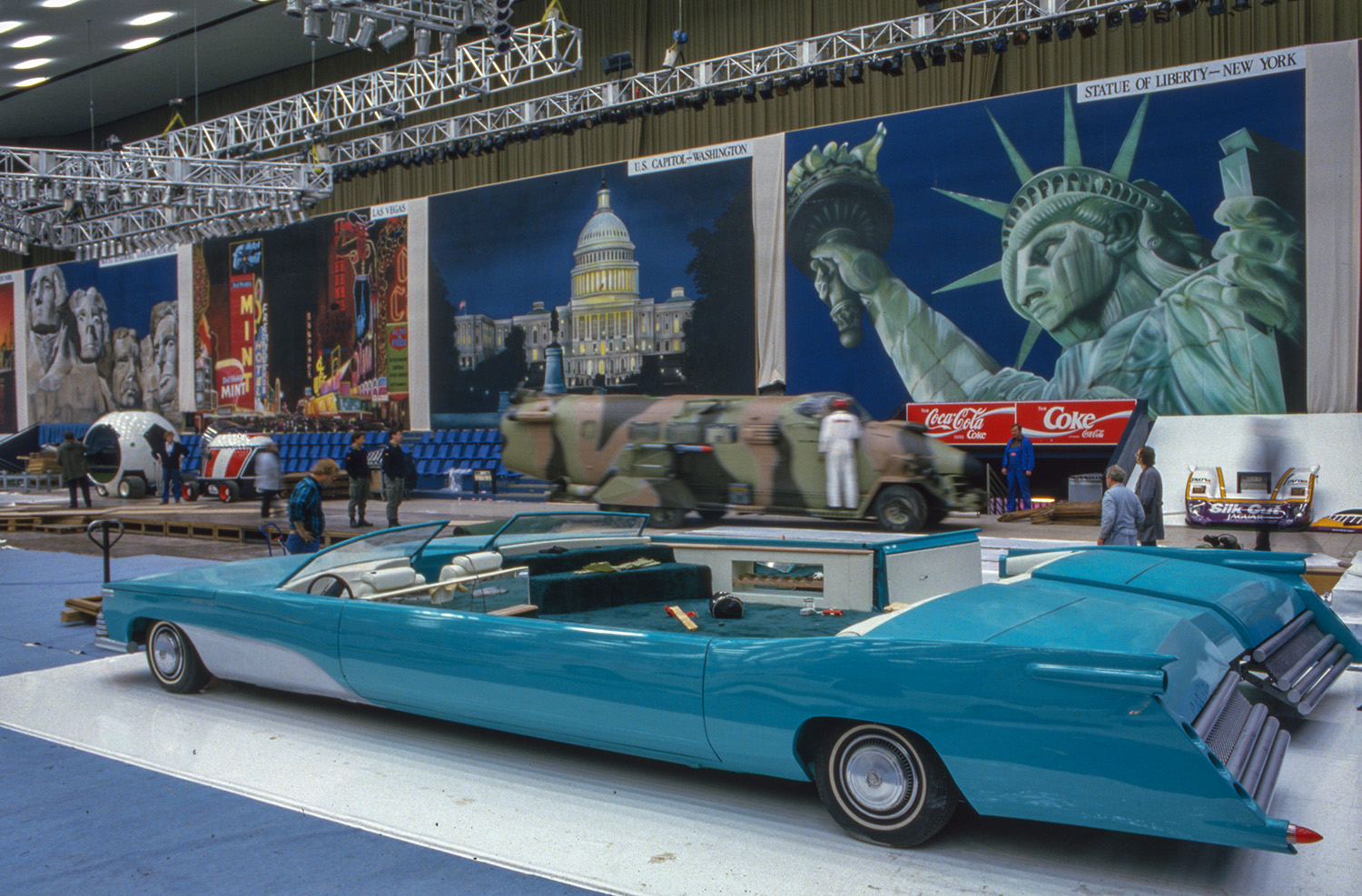 Jay Ohrberg double-wide limousine at a car show in the 1980s