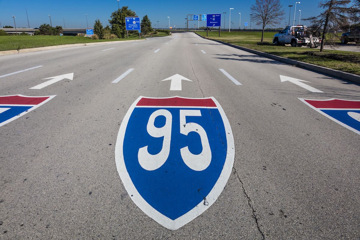 Interstate 95 road sign