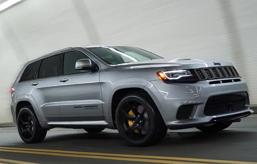 2021 Jeep Grand Cherokee Trackhawk on the road