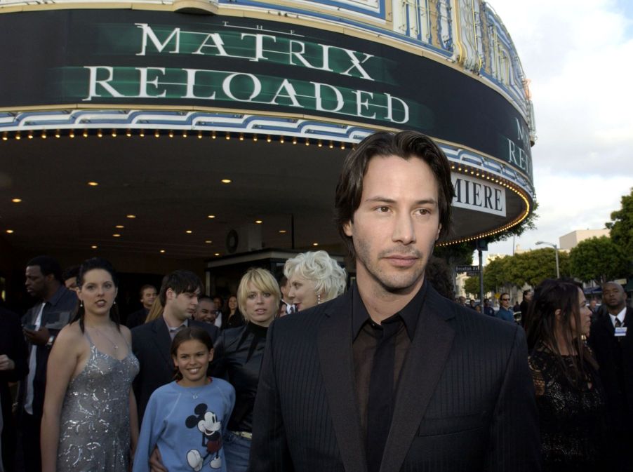 Keanu Reeves at 'The Matrix Reloaded' premiere at the Mann Village Theater in Westwood, California