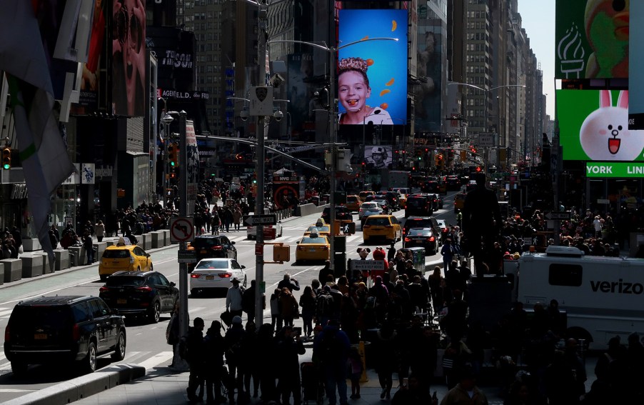 Traffic in Times Square New York City