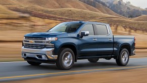 A blue 2022 Chevrolet Silverado 1500.