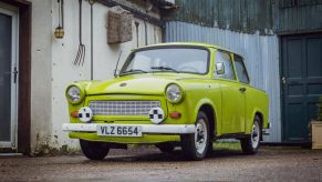 the Trabant 601 in lime green. This is widely regaurded as the worst car ever made.