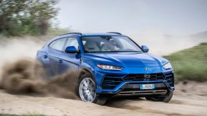 Lamborghini Urus in the dirt