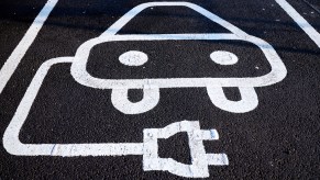 Electric vehicle charging parking spot