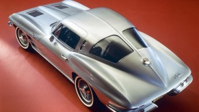 1963 Chevrolet Corvette rear shot displaying iconic split window rear end