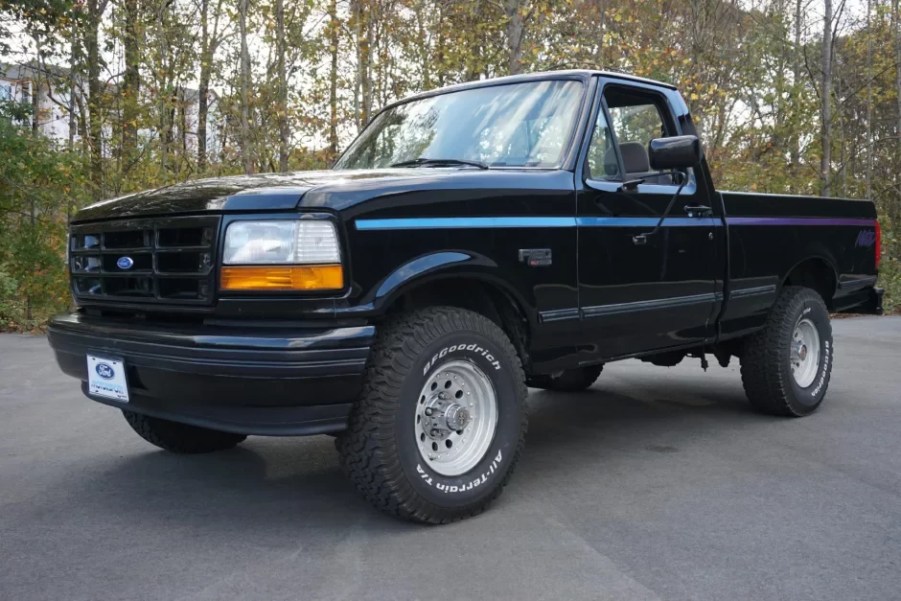 A Black 1992 Ford Nite F-150