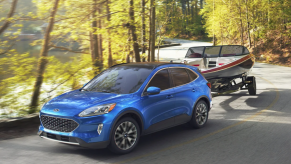 2022 Ford Escape towing a boat