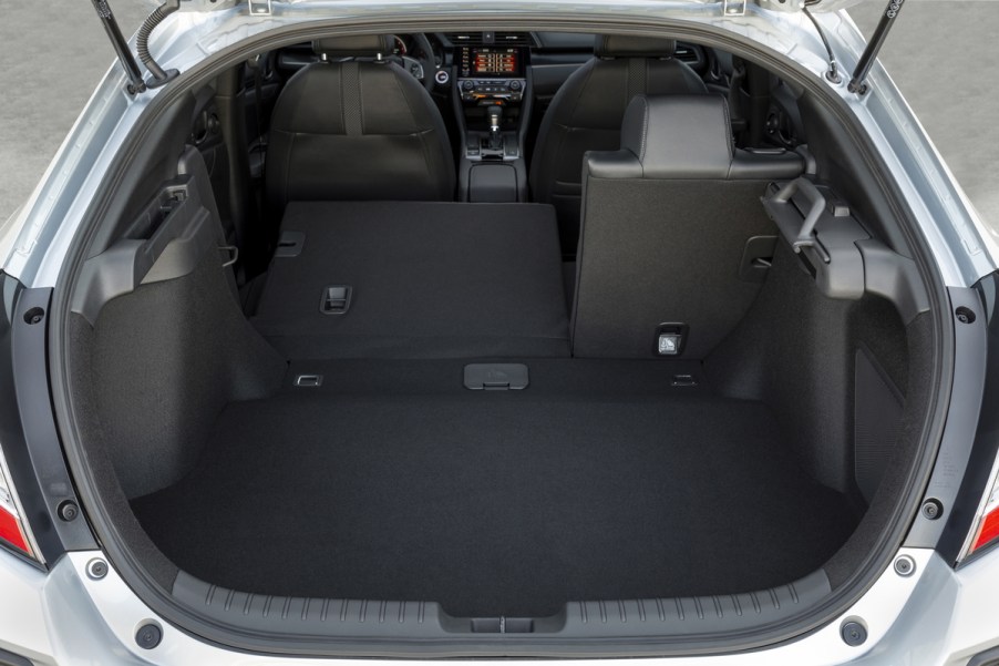 Rear hatch area of a 2021 Honda Civic Sport Touring Hatchback