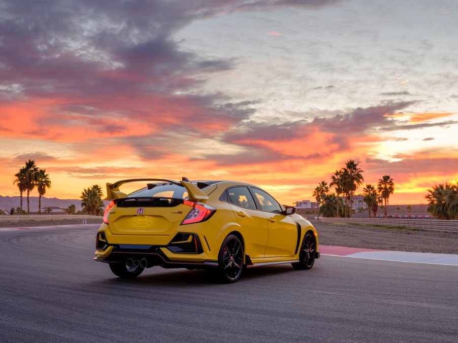 Yellow 2021 Honda Civic Type R Limited Edition, the fastest production Civic in the line