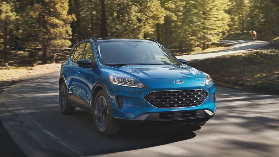 The 2021 Ford Escape on the road