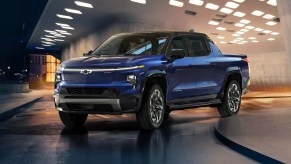 The 2024 Chevy Silverado EV is on display, it is a new EV truck from Chevy.