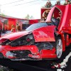 Comedian and Actor Eddie Griffin's crashed 2003 Ferrari Enzo on display at Chinese Theatre