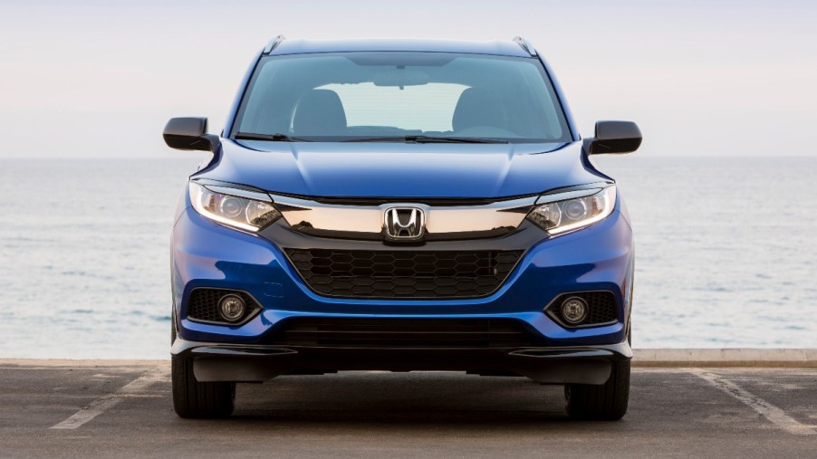 Front view of Aegean Blue Metallic 2022 Honda HR-V