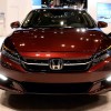 2019 Honda Clarity is on display at an auto show